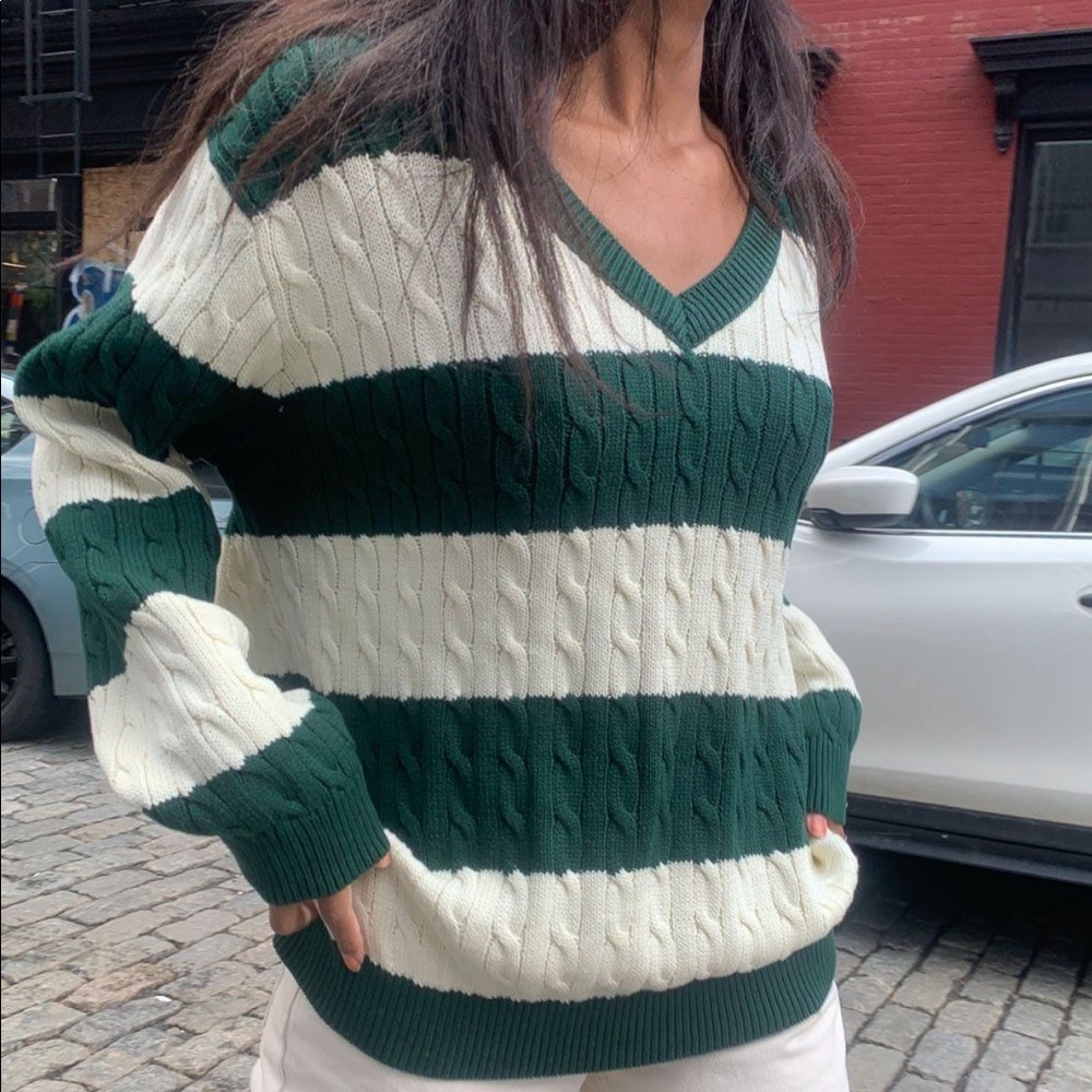 Nikki Cotton Striped Sweater